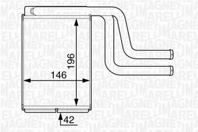 MAGNETI MARELLI 350218310000 -  Теплообменник, отопление салона